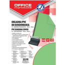 Ok�adki do bindowania OFFICE PRODUCTS, PVC, A4, 200mikr., 100szt., zielone transparentne