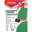 Ok�adki do bindowania OFFICE PRODUCTS, karton, A4, 250gsm, sk&oacute;ropodobne, 100szt., zielone