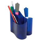 Przybornik na biurko ICO Lux, transparentny niebieski