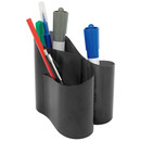 Przybornik na biurko ICO Lux, transparentny czarny