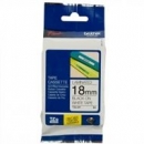 Ta�ma Brother laminowana z mocnym klejem 18mm x 8m czarny nadruk /bia�e t�o