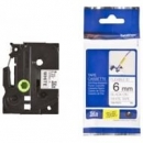 Ta�ma Brother laminowana elastyczna Flexi ID 6mm x 8m czarny nadruk /bia�e t�o