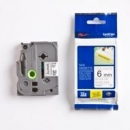 Ta�ma Brother laminowana z mocnym klejem 6mm x 8m czarny nadruk /bia�e t�o