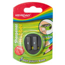 Temper&oacute;wka KEYROAD, plastikowa, podw&oacute;jna, z gumk�, blister, mix kolor&oacute;w