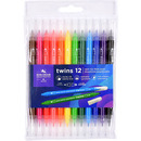 Flamastry dwustronne 12kol.7710/23AB KOH-I-NOOR