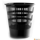 Kosz plastik 12L czarny D307 DONAU dziurkowany