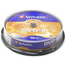 P�yta DVD-R 4, 7GB VERBATIM cake (10szt) 16x Matt Silver 43523
