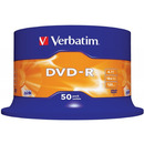 Pyta DVD-R 4,7GB VERBATIM cake (50szt) 16x Matt Silver 43548