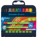 Flamaster SCHNEIDER Link-It, 1, 0mm, stojak - podstawka, 8szt. mix kolor&oacute;w