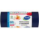 Worki na mieci z uszami wytrzymae 60L 20szt. granatowe (HD-LD) WNS-9725V1 STELLA