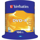 Pyta DVD-R 4,7GB VERBATIM cake (100szt) 16x Matt Silver 43549