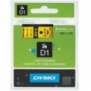 Dymo ta�ma do drukarek etykiet, D1 40918 | 9mm x 7m | czarny / �&oacute;�ty
