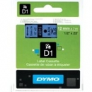 Dymo ta�ma do drukarek etykiet, D1 45016 | 12mm x 7m | czarny / niebieski