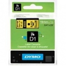 Dymo ta�ma do drukarek etykiet, D1 45808 | 19mm x 7m | czarny / �&oacute;�ty