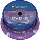 Pyta DVD+R 4,7GB VERBATIM cake (25szt) 16x Matt Silver 43500