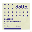 Bloczek samoprzylepny DOTTS 75x75 óty 100 kartek (HNS75/75/D)