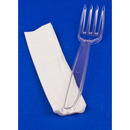 Widelec plastikowy wielorazowy przezroczysty (opakowanie 50szt)