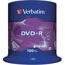 Pyta DVD+R 4,7GB VERBATIM cake (100szt) 16x Matt Silver 43551