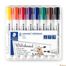 Marker Lumocolor do biaych tablic whiteboard, okrgy, 8 kol. w etui box, Staedtler S 351 WP8