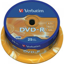 P�yta DVD-R 4, 7GB VERBATIM cake (25szt) 16x Matt Silver 43522