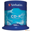 Pyta CD-R 700MB VERBATIM 52x cake (100) Extra Protection 43411