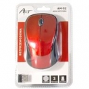 Art AM-92E mysz optyczna | bezprzewodowo | USB | red