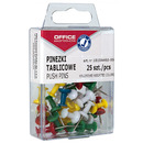 Pinezki kolorowe beczuki OFFICE PRODUCTS, w pudeku, 25szt., mix kolorw