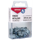 Pinezki metalowe OFFICE PRODUCTS, w pude�ku, 100szt., srebrne