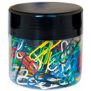 Spinacze okrge Q-CONNECT, 26mm, 150szt., w plastkowym soiku, mix kolorw