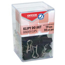 Klipy do dokumentw OFFICE PRODUCTS, 19mm, 30szt., w pudeku, czarne