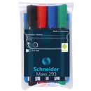 Zestaw markerów do tablic SCHNEIDER Maxx 293, 2-5 mm, 4 szt., miks kolorów