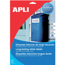 Etykiety poliestrowe APLI, 105x148mm, prostok�tne, bia�e 20 ark