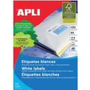 Etykiety uniwersalne APLI, 199, 6x289, 1mm, zaokr�glone, bia�e 100 ark