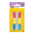 Zakadki indeksujce POST-IT do archiwizacji (686-RYB), PP, silne, 38x25mm, 3x22 kart., mix kolorw neonowy