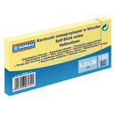 Bloczek samoprzylepny DONAU, 38x51mm, 1x100 kart., jasno�&oacute;�ty