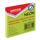 Bloczek samop. OFFICE PRODUCTS, 76x76mm, 1x100 kart., neon, zielony