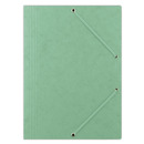 Teczka z gumk� DONAU, preszpan, A4, 390gsm, 3-skrz., zielona
