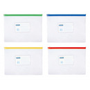 Torebka z suwakiem DONAU, PVC, A5, transparentna