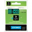 Dymo ta�ma do drukarek etykiet, D1 45809 | 19mm x 7m | czarny / zielony