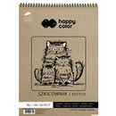 Szkicownik na spirali M�ody Artysta, A4, 60 ark, 80/90g, Happy Color HA 3809 2030-M60