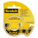 Tama biurowa, dwustronna SCOTCH® (136D), z dyspenserem, 12mm, 6, 3m