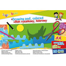 Blok rysunkowy GIMBOO, A4, 20 kart., 70gsm, mix kolor&oacute;w