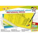 Blok techniczny GIMBOO, A3, 10 kart., 150gsm, mix kolor&oacute;w