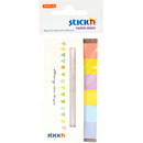 Zak�adki papierowe 45x15mm 6 kolor&oacute;w CANDY 180 kartek 21599 STICK`N