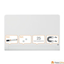 Szklana tablica Nobo Impression Pro z zaokrąglonymi rogami 1000x560mm, lśniąca biel