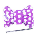 Pi&oacute;rnik-saszetka MEMORIS Pretty Bow, kokardka, na suwak i rzep, mix kolor&oacute;w