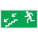 Tablicz.KIERUNEK DO EWAKUACJI W D&Oacute;� W LEWO Z-7E-FS 150X300