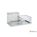 Przybornik na biurko DOTTS siatka srebrny 205x103x98mm
