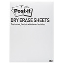 Suchościeralna folia w arkuszach POST-IT® Dry Erase (DEFPACKL-EU), 28x39cm, 15ark., białe