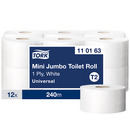 Tork - Papier toaletowy w roli mini jumbo, 1-warstwowy, bia�y- Universal